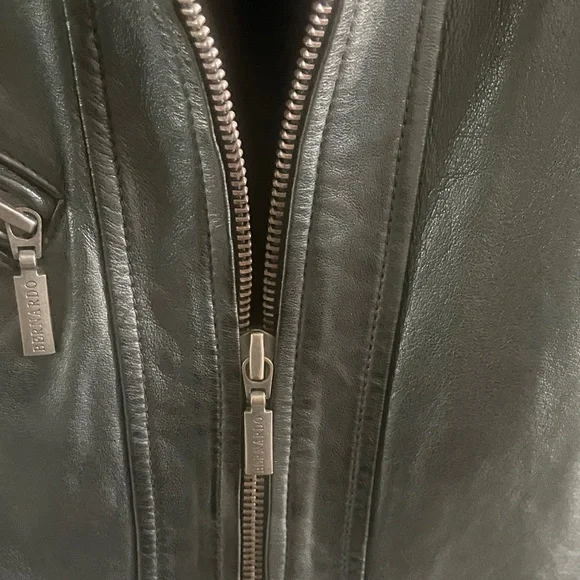 Bernardo Black Leather Jacket - Picture 4 of 14